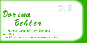 dorina behler business card